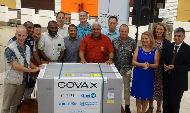 COVID-19 Vaccines shipped by COVAX arrive in Fiji